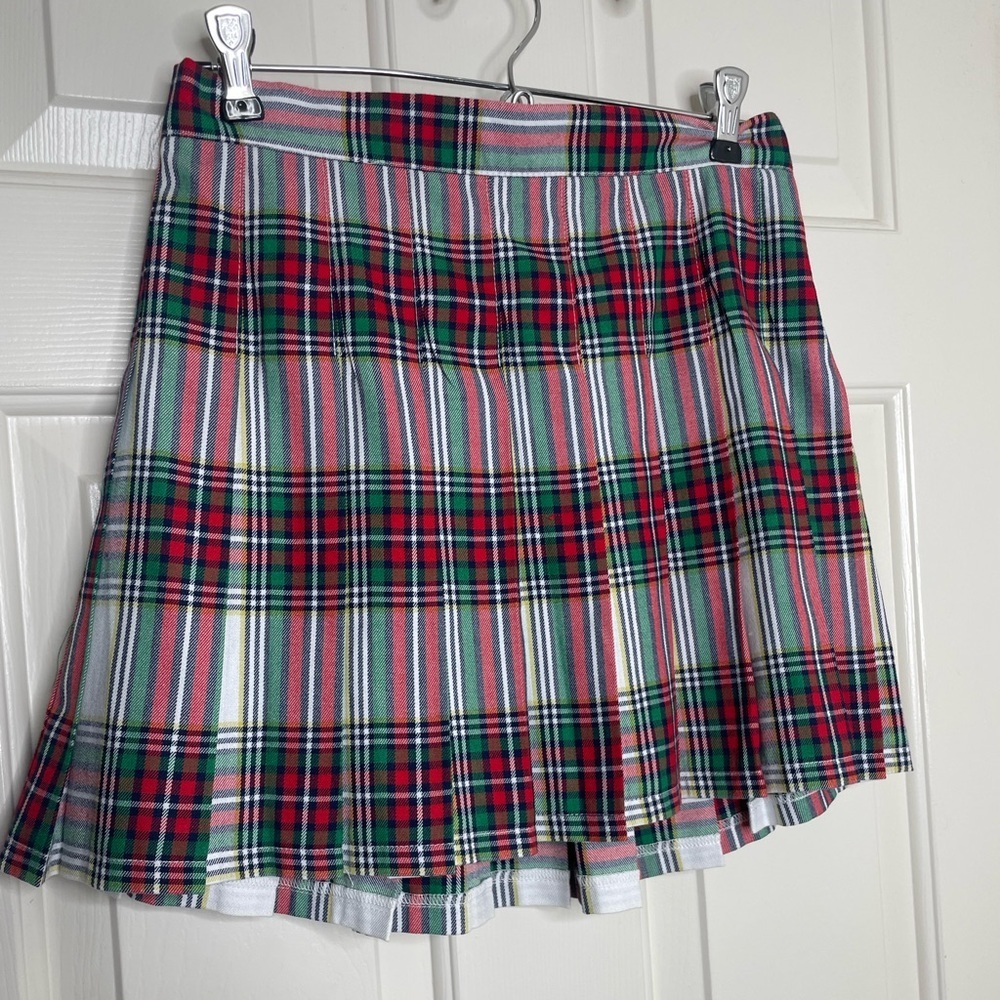 Aerie pleated plaid preppy holiday mini schoolgirl skirt | M - Picture 7 of 7